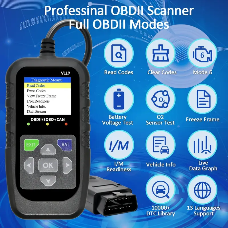 Lecteur de codes OBD2 V119, ou - Logic Analyzer Usb avis et prix
